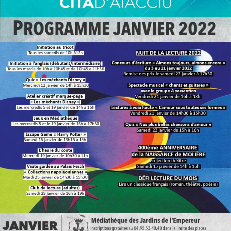 PROGRAMME JANVIER 2022 -